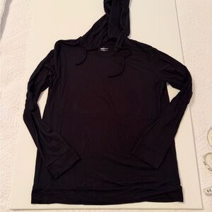 Everyday Lightweight Black Hoodie Top